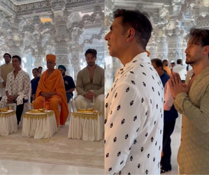 Akshay, Tiger pray at Abu Dabi BAPS Hindu Mandir before 'Bade Miyan ...