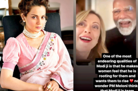 Kangana shares video of PM Modi with Giorgia Meloni; hails his support for women