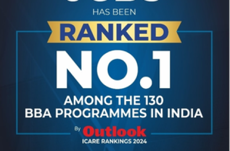 BBA (Hons) Programme of Jindal Global Business School ranked India’s First & Best: Outlook-ICARE Rankings