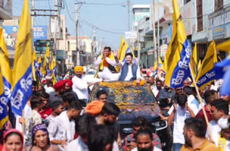 AAP holds key to next govt formation in Haryana, says Raghav Chadha at Pawan Fauji’s roadshow