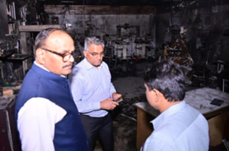 UP Deputy CM inspects site of Jhansi hospital fire; 10 dead, 16 newborns critical