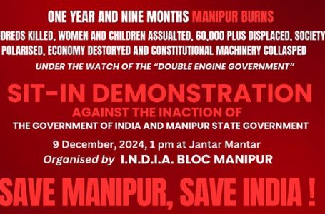 INDIA bloc in Manipur to hold sit-in-protest in Delhi tomorrow