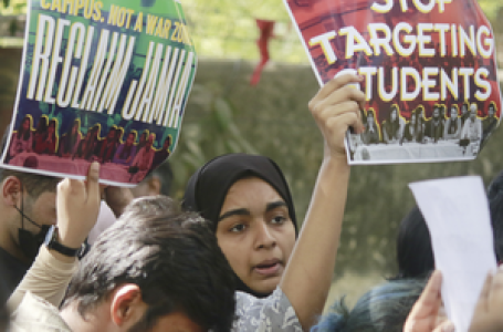 Jamia students protest at Jantar Mantar over suspension of 17 students